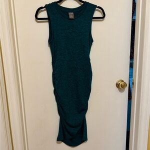 XS JOE FRESH Sleeveless Ruched Bodycon Midi Dress